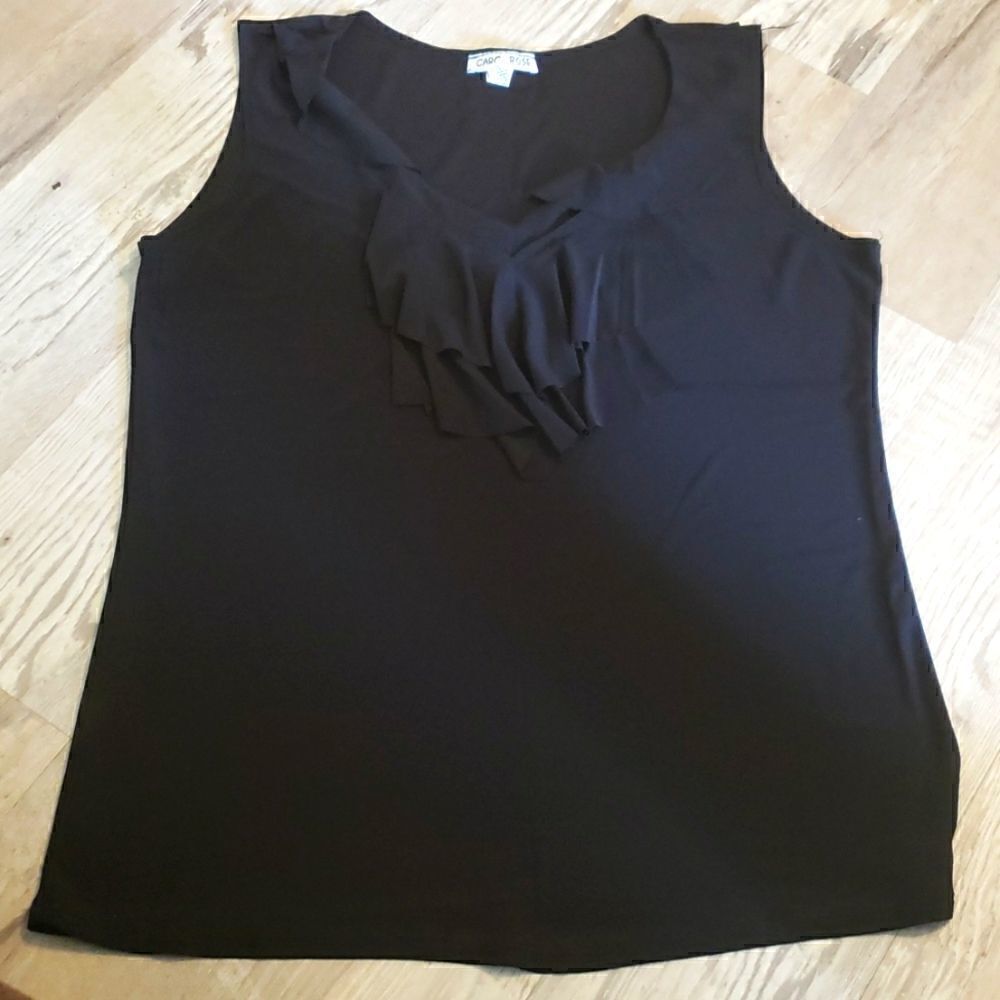 Black Ruffle Top